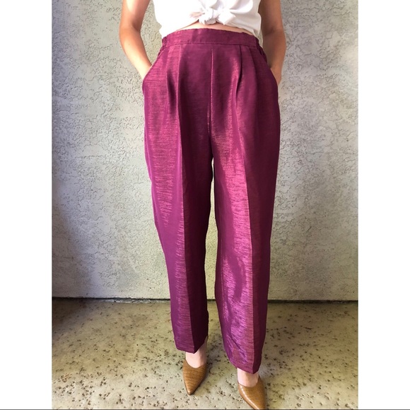 Vintage Pants - [vintage] pink iridescent parachute pants